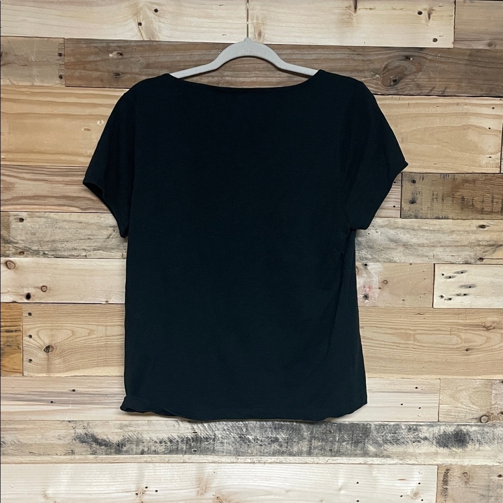 J. Crew Organic Slub size XL Black Short Sleeve Scoop Neck T-Shirt - Picture 6 of 6